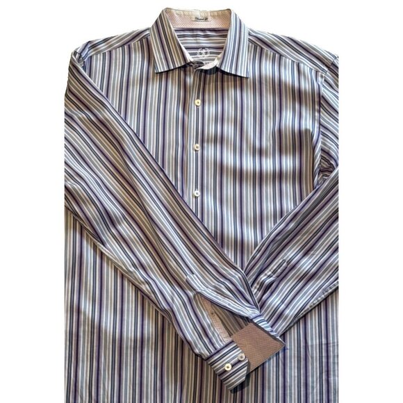 Bugattchi UOMO Men's Shirt,100 % Cotton, Luxurious stripes, excellent condition, - Picture 7 of 12